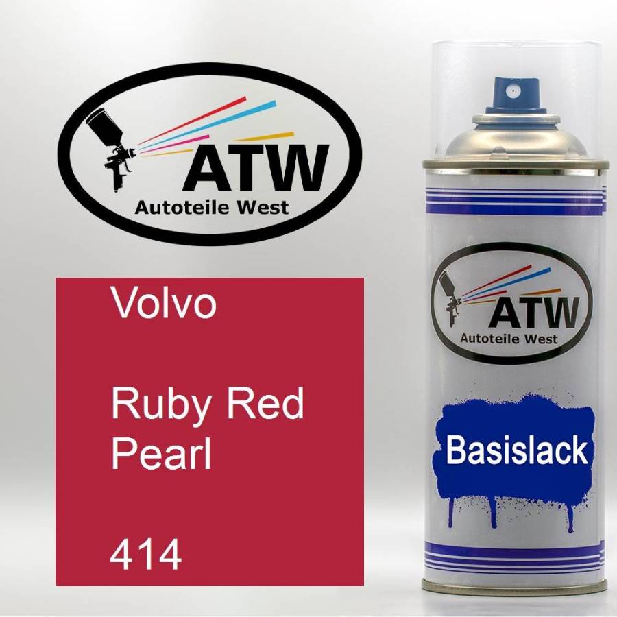 Volvo, Ruby Red Pearl, 414: 400ml Sprühdose, von ATW Autoteile West.